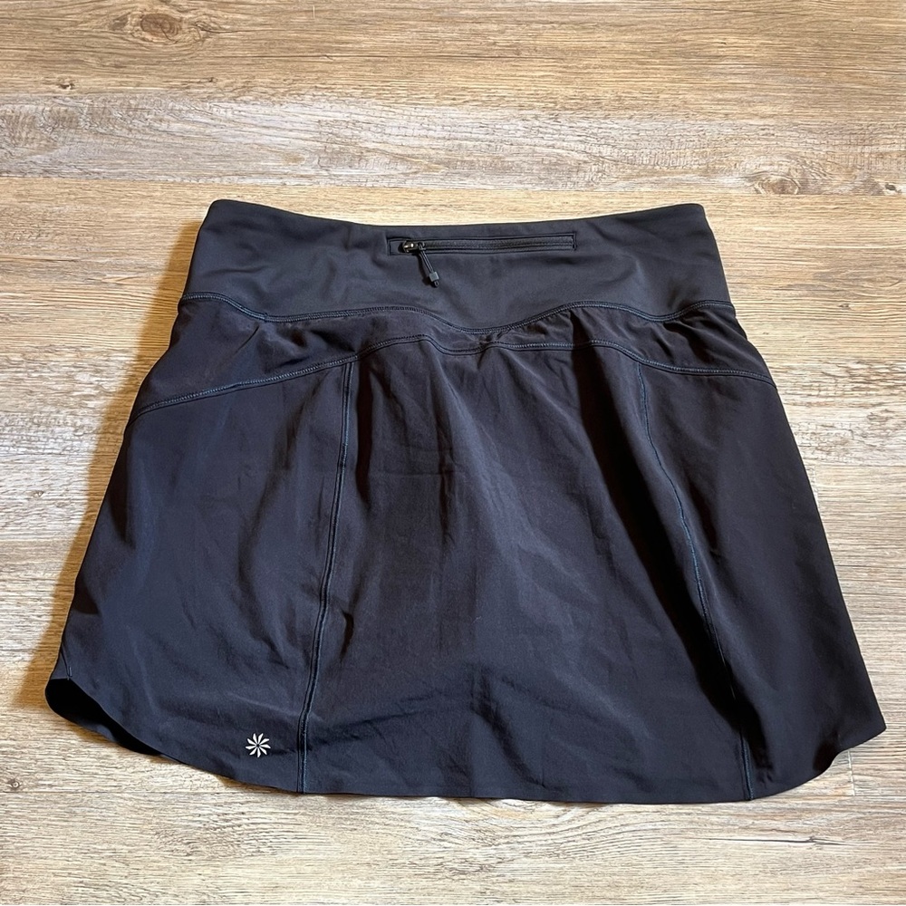 Athleta Run with It 16 inch skort black medium Activewear Skirt - Picture 8 of 8